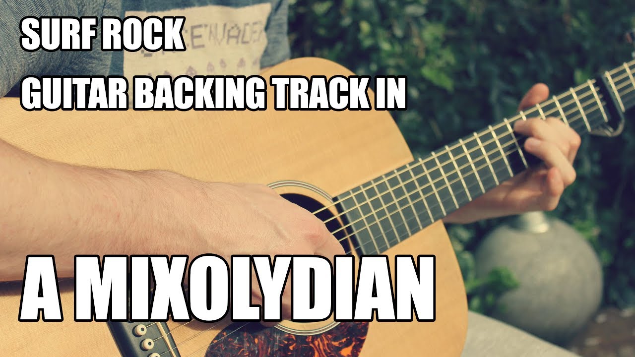 Surf Rock Guitar Backing Track In A Mixolydian