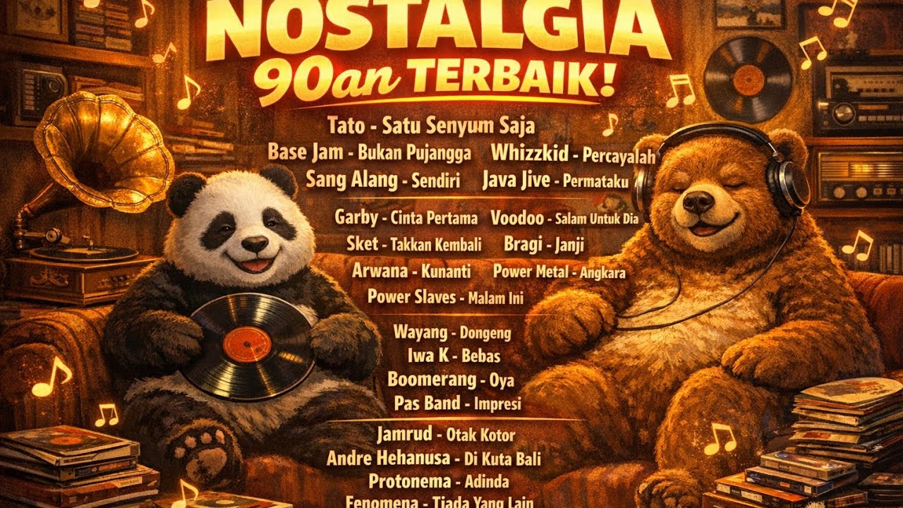 Nostalgia musik indonesia 90an bersama Panda & Beruang🎵