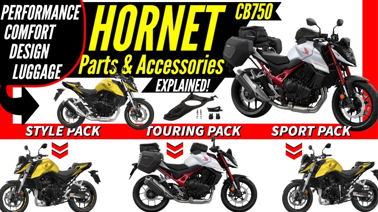 Новые аксессуары для Honda Hornet CB750 2023 года: обзор! | Запчасти для тюнинга, багаж и многое ...