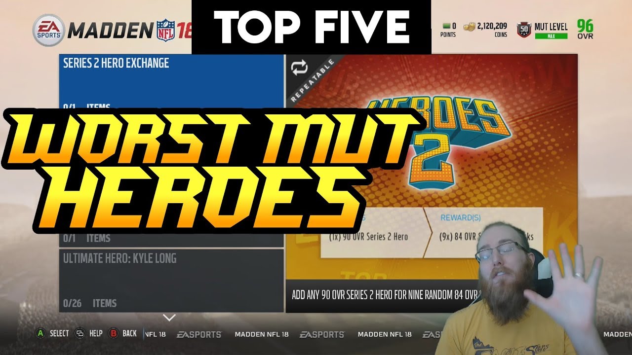 Top 5 Worst MUT Heroes! Who Should You Avoid? Madden 18 Ultimate Team