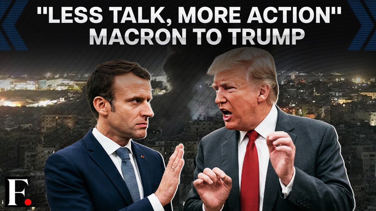 &laquo;Давайте будем серьёзны&raquo;: президент Франции Макрон отвечает на угрозы Трампа в Южной Корее | Firs...