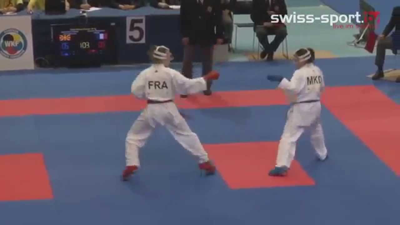 Veronika Kostova vs Gwendoline Philippe _  Karate European Championship 2015