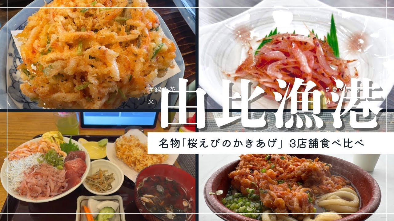 【駿河湾でしか獲れない桜えび】名物「桜えびのかきあげ」頂上決戦！勝手に一位🥇は桜えびぎっしりのあのお店【宿場町の面影と海の幸を楽しめるまち】