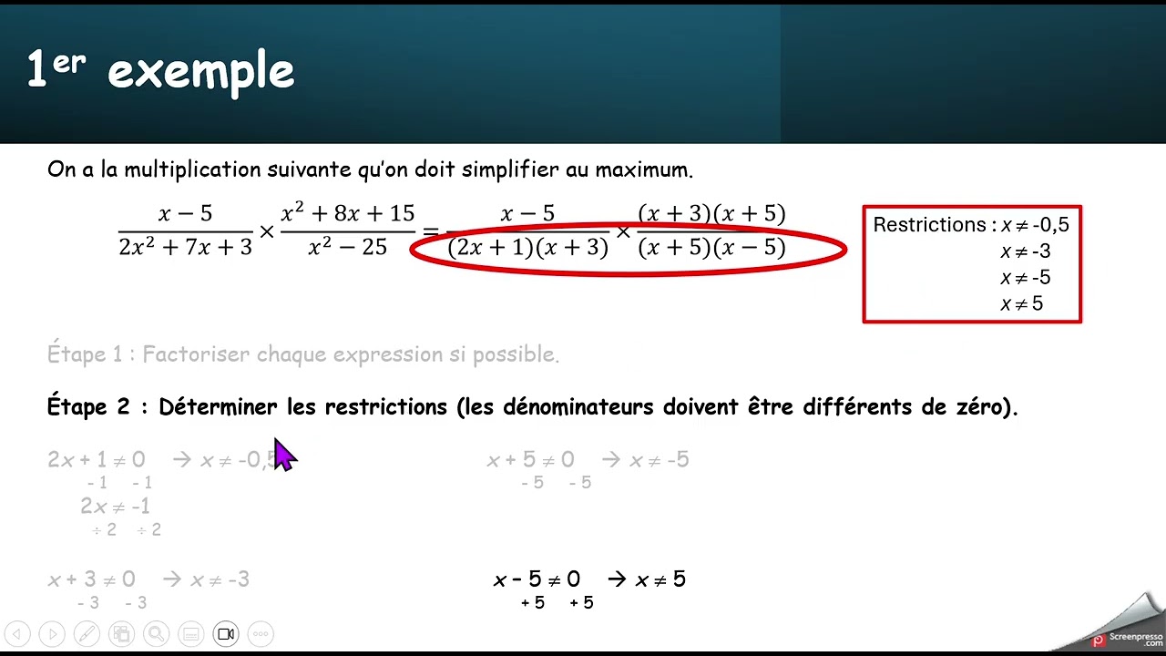 Multiplication et Division de fractions rationnelles
