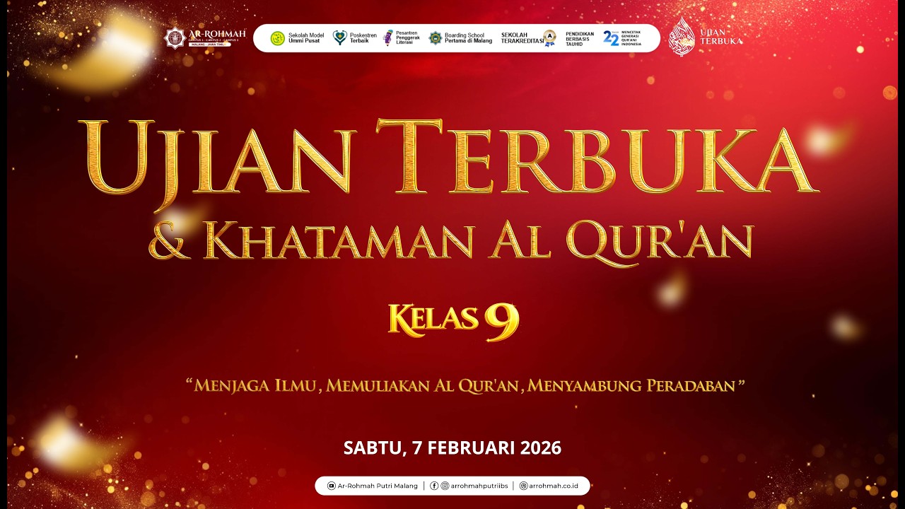 Ujian Terbuka & Khataman Al Qur'an Kelas 9
