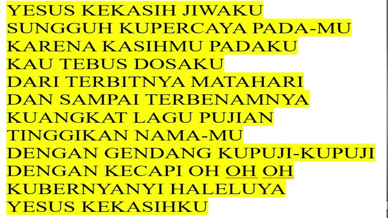 KARAOKE YESUS KEKASIH JIWAKU
