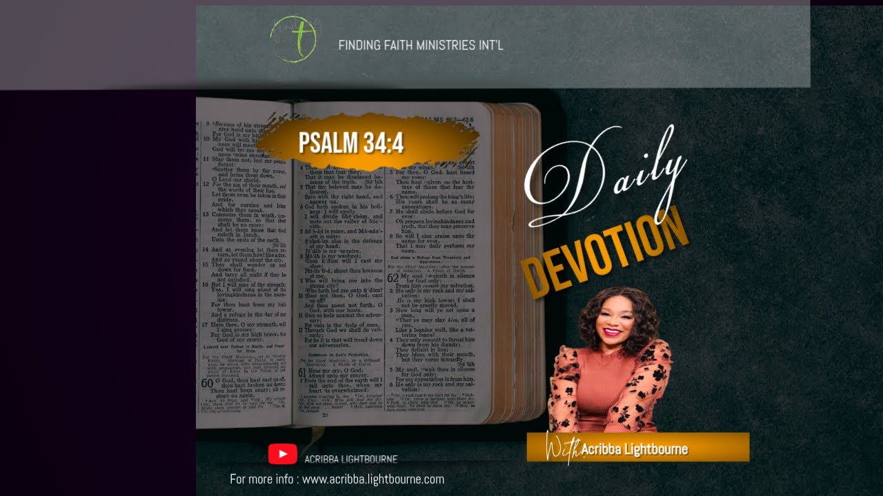 The God who delivers ~ Psalm 34:4 