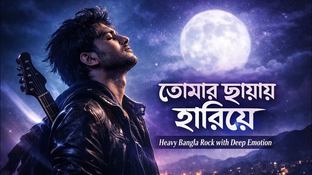 তোমার ছায়ায় হারিয়ে | Tomar Chayay Hariye | Cinematic Bangla Rock | Heavy Guitar Love Song
