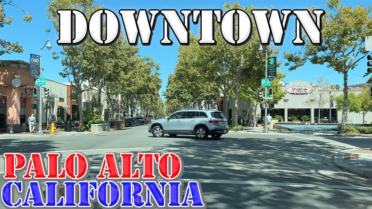 Palo Alto - California - 4K Downtown Drive
