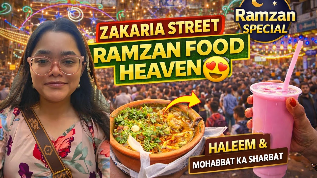 Ramzan Night Food Tour at Zakaria Street Kolkata 🌙 | Haleem, Kebabs & Mohabbat Ka Sharbat
