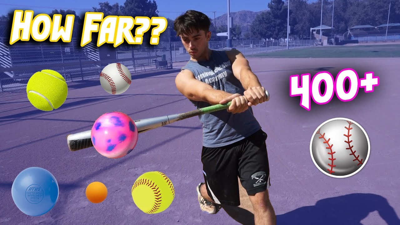 HOW FAR CAN I HIT THESE RANDOM BALLS?? (College Baseball Player)