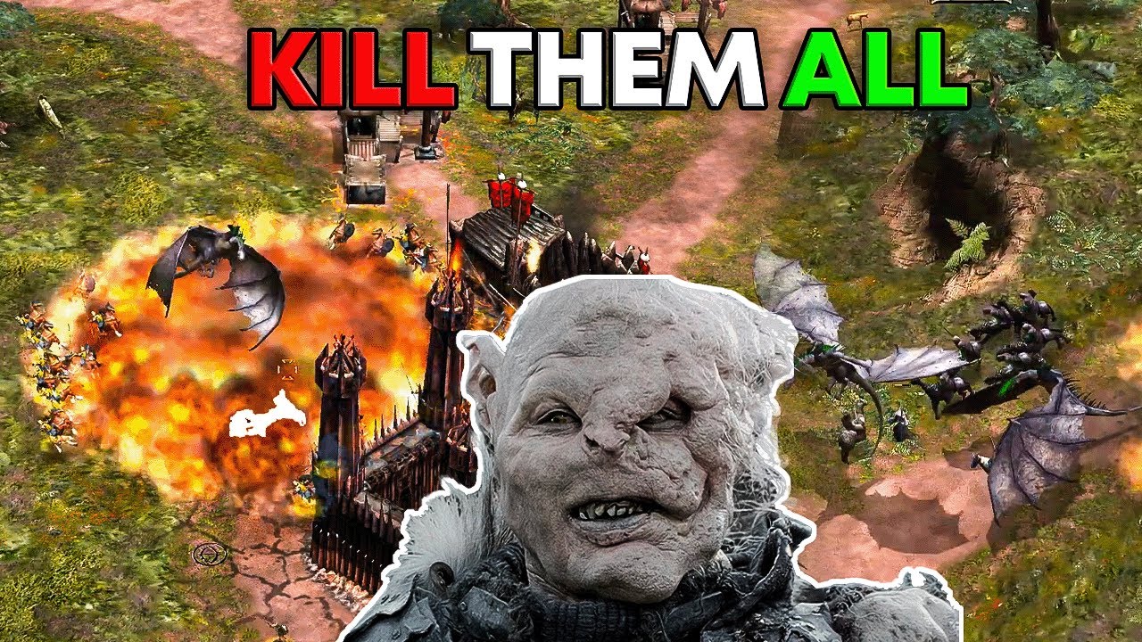 Gondor VS Mordor Late Game Action! BFME II RotWK 2.02