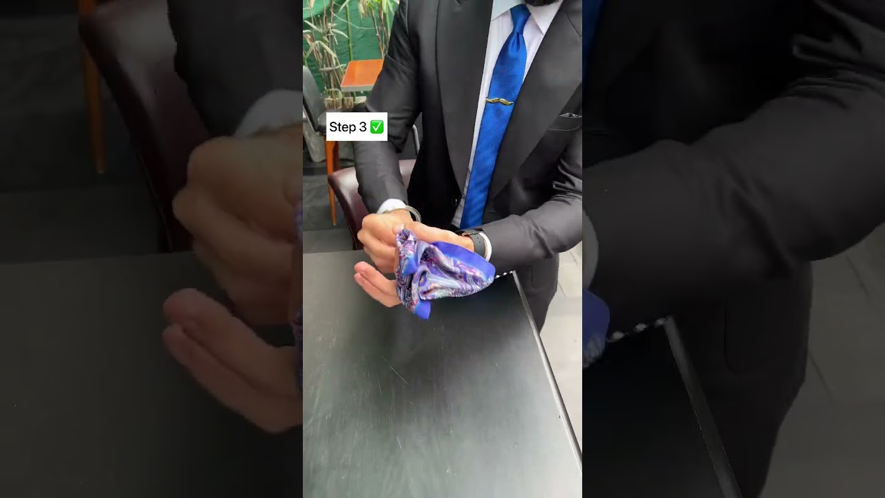 Easy way to fold pocket square👌🏻 #shorts