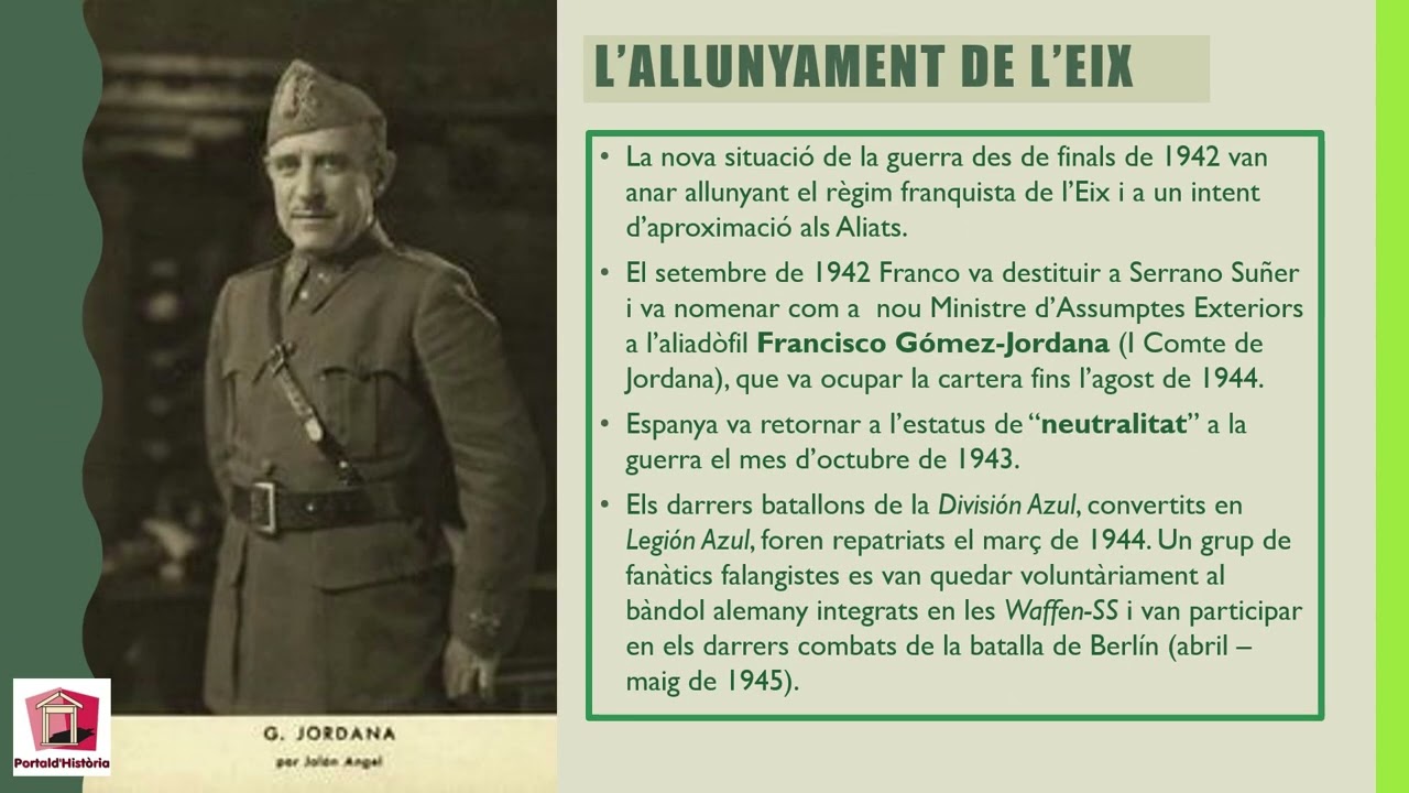 LA DICTADURA FRANQUISTA I (Anys 40 i 50). Capítol II - L'Època Blava i les 