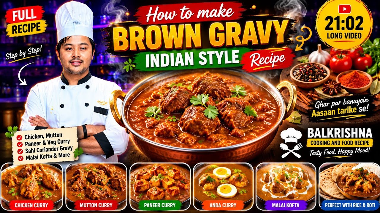 Brown Gravy Recipe Indian Style  by Balkrishna|Easy & Tasty  Gravy#Balkrishnashrestha2 