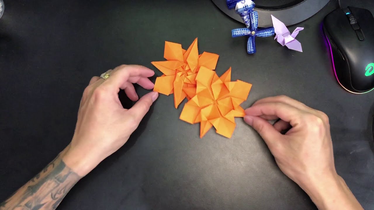 Origami Chrysanthemum flowers - Cúc bất tử(cover)