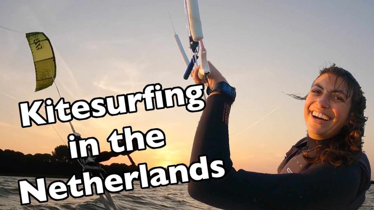 Beautiful sunset Kitesurf sessions in Muiderberg