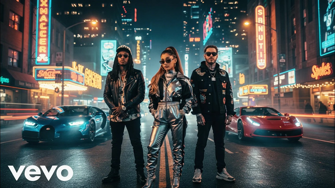 Post Malone, Wiz Khalifa – Late Night Drive (ft. Ariana Grande) | Official Lyrics Video