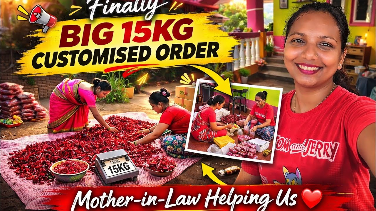 Preparation of Big 15KG Customised Order | Mother-in-Law Helping Us ❤️|#goanvlogger #konkanivlog 