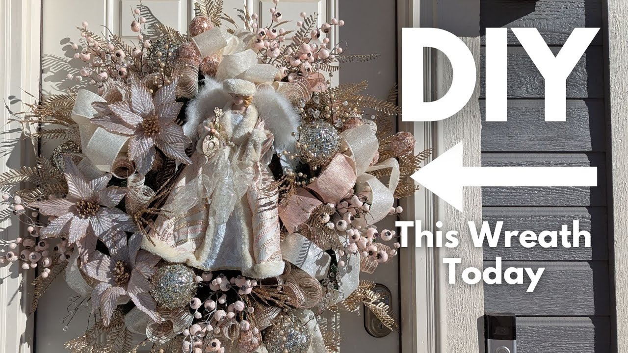 Stunning Last-Minute Christmas Wreath - Pink and White - Hobby Lobby Edition