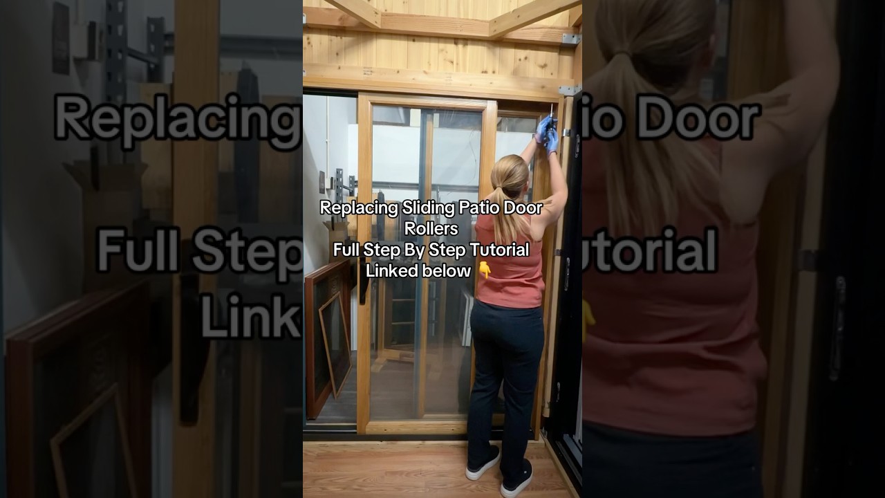 How to remove and replace Sliding Patio Door Rollers #homerepair #doorhardware