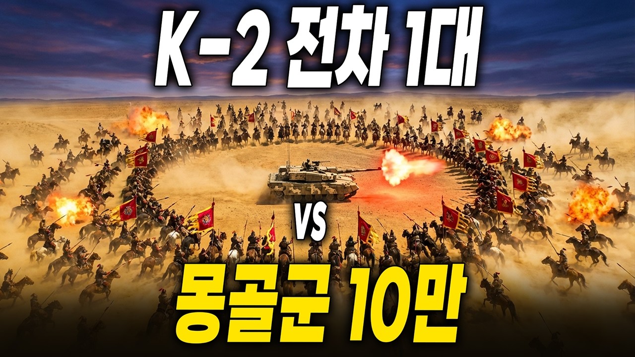 몽골 10만 대군 vs K-2 흑표 전차 1대 | 고려-몽골 전쟁이 하루 만에 끝난다