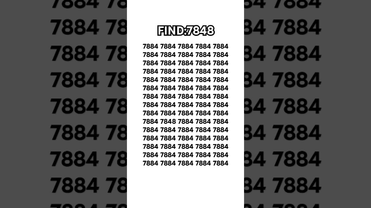 Find the number 🤔 7545 in 10 seconds #shorts