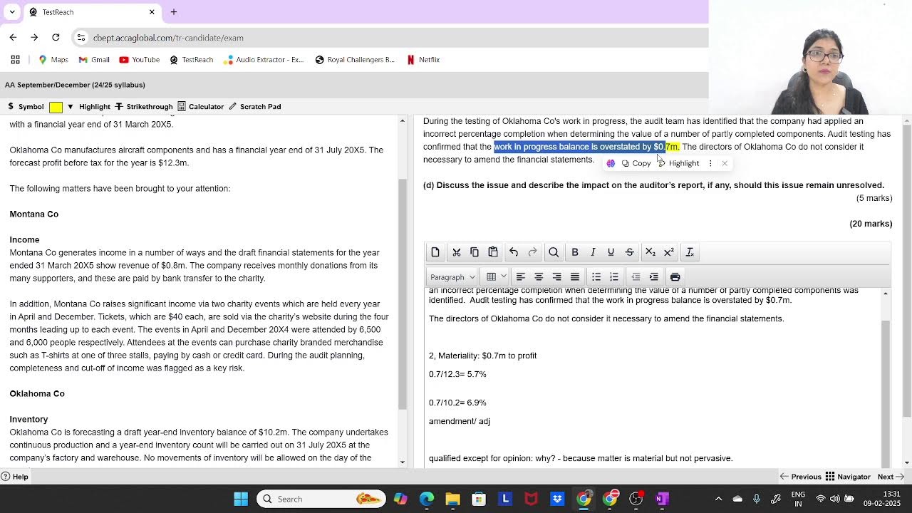ACCA AA | Tennessee & Co | Sept/Dec 24 Past Paper Debrief | Punya Aggarwal | beingacca