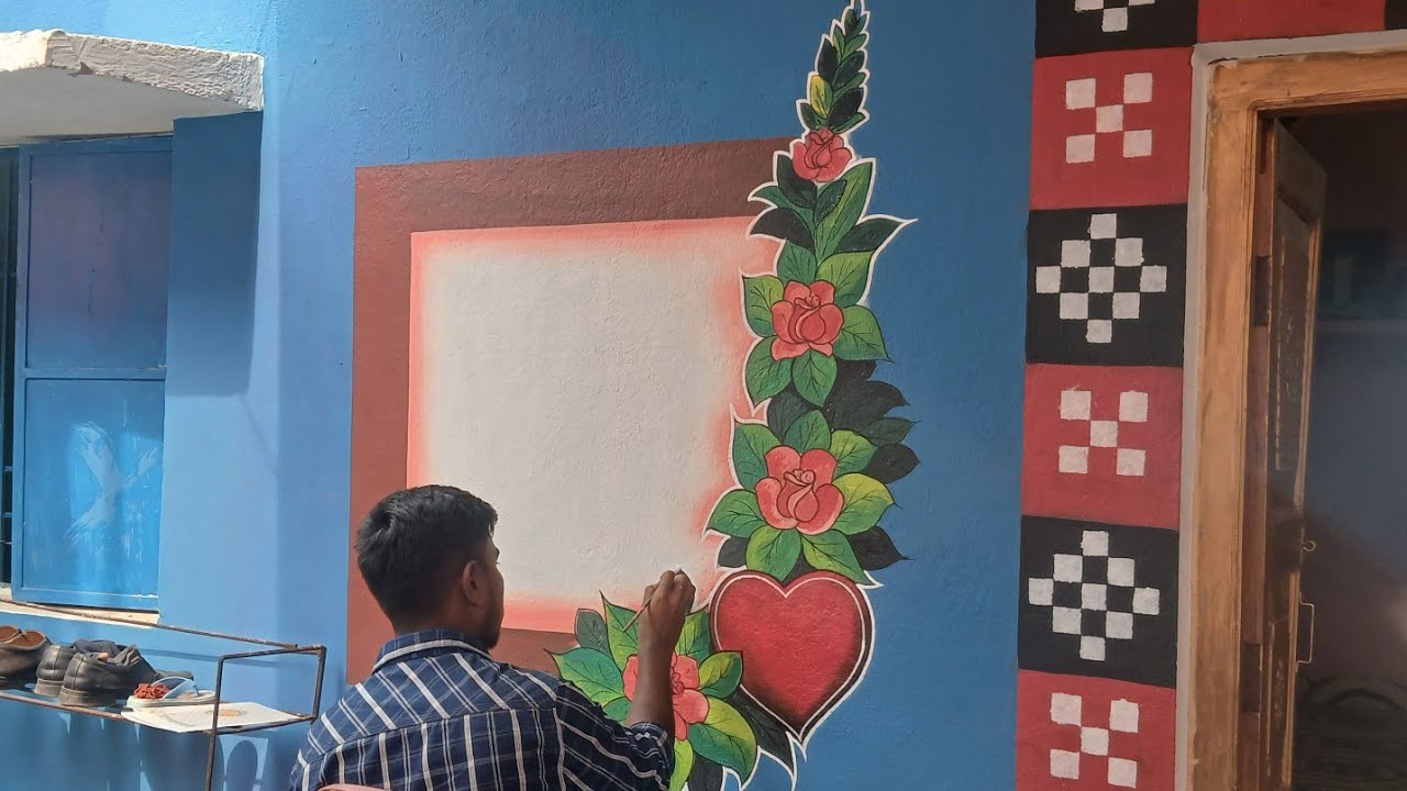New marriage wallpainting 