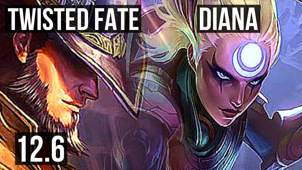 TWISTED FATE vs DIANA (MID) | Rank 4 TF, 12/2/8, 1.3M mastery, 600+ games | BR Challenger | 12.6