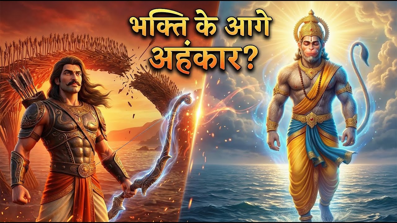 🙏Bhakti vs Ahankar💪 | The Fall of Pride #hanuman #krishna #shorts #mahabharata #viral 