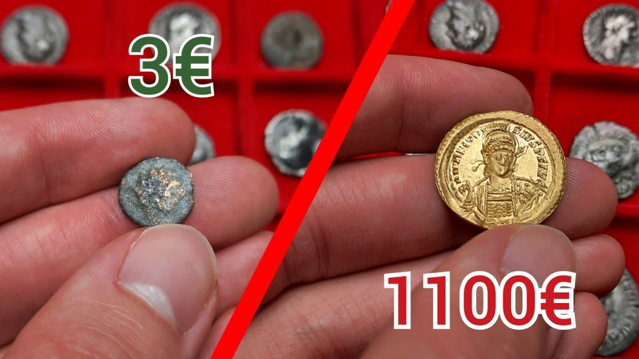 Monnaie romaine à 3€ vs Monnaie romaine à 1100€