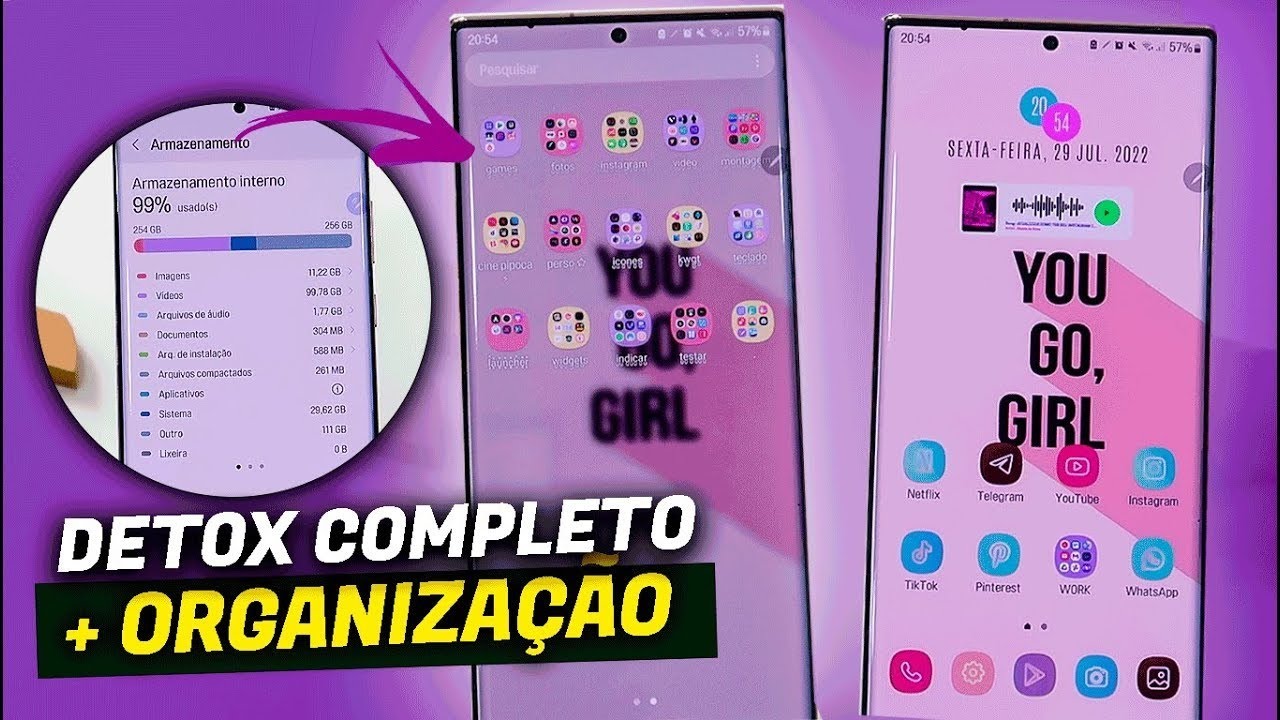 DETOX DE APPS + ORGANIZAÇÃO COMPLETA | NOTE 20 ULTRA