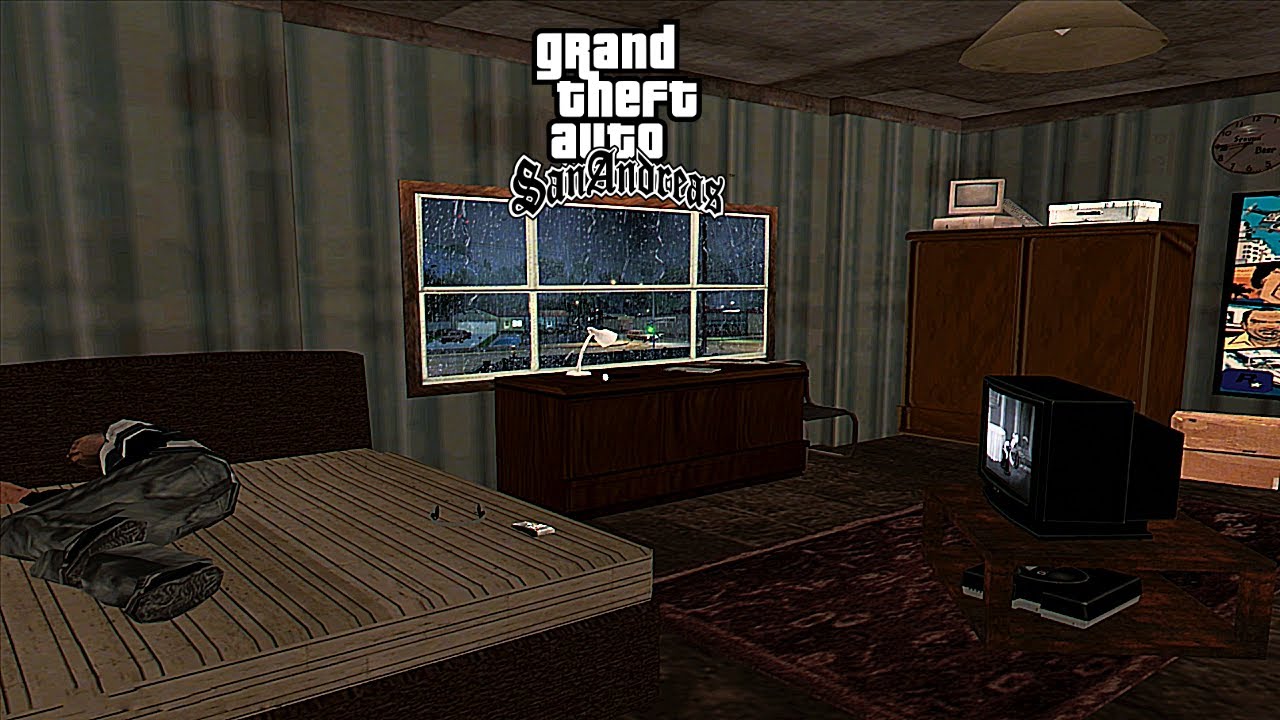 4 hours of heavy rain and you live in San Andreas. GTA San Andreas Ambient. Dillimore.