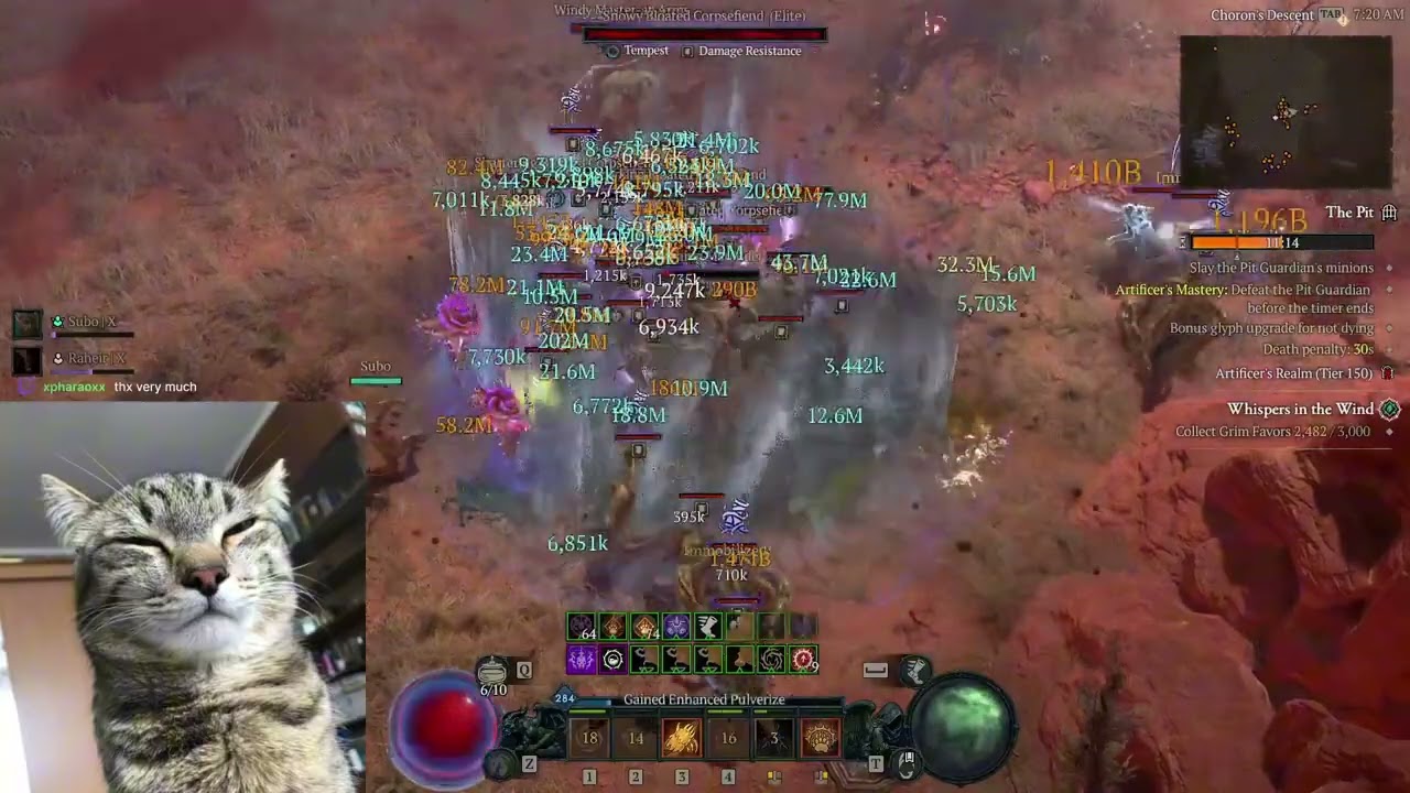 Cataclysm druid p150 10:32 clear - Season 7 Diablo 4