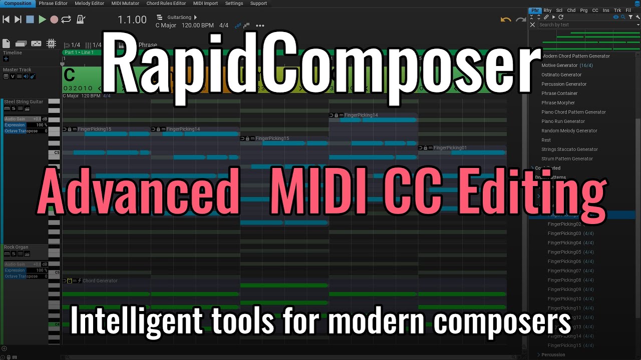 Расширенное редактирование MIDI CC в RapidComposer #авторпесен #теориямузыки #музыкальныйпродюсер