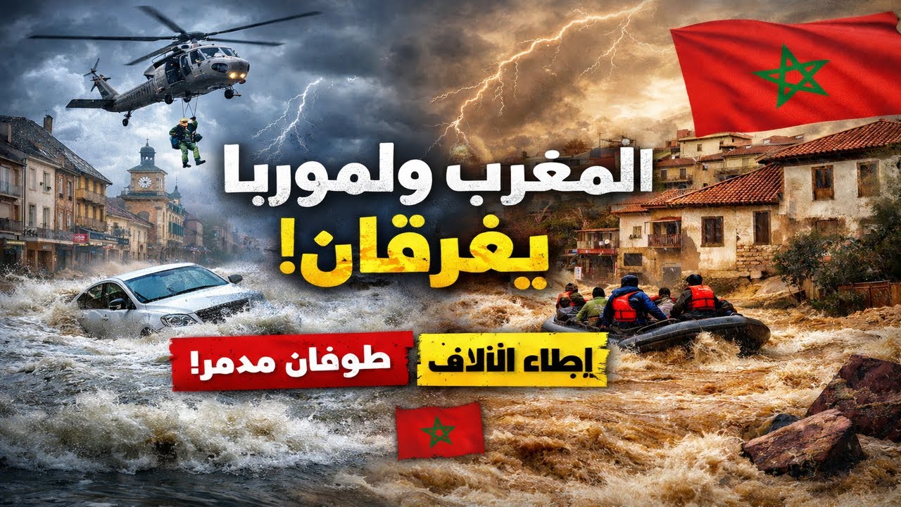 أوروبا والمغرب يغرقان طوفان مارتا يشلّ الحياة وإجلاء 154 ألف شخص