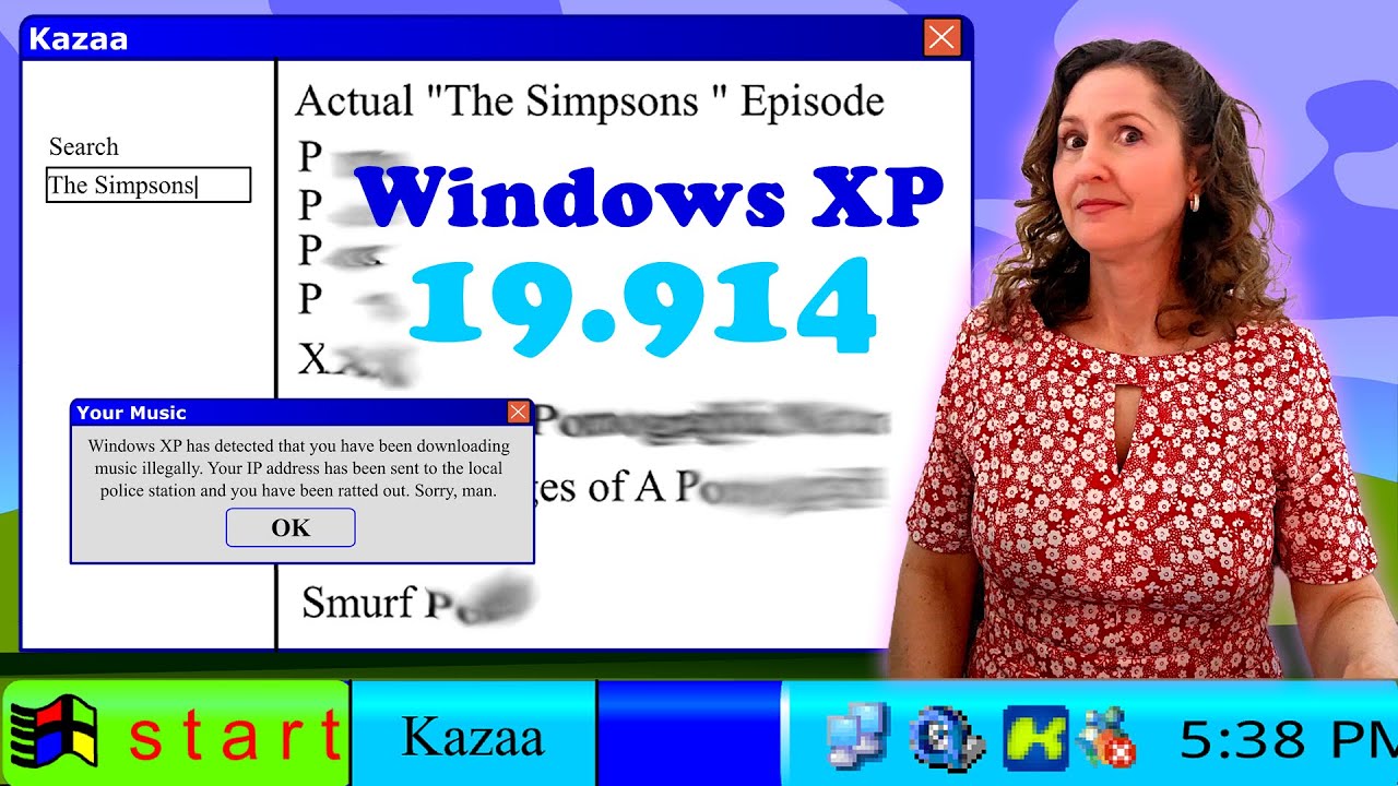Mum Tries Out Windows XP 19.914 (Parody Operating System)