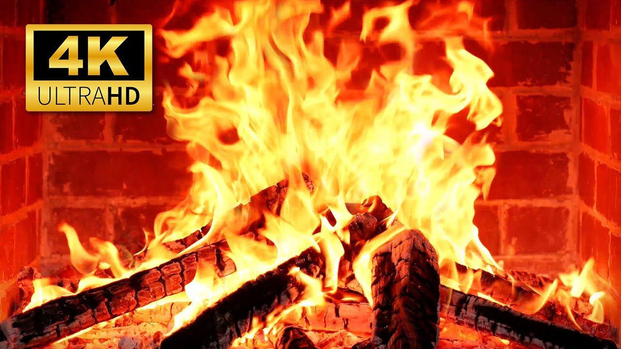 🔥 Cozy Winter Fireplace 4K – 12 HOURS of Study & Focus Ambience