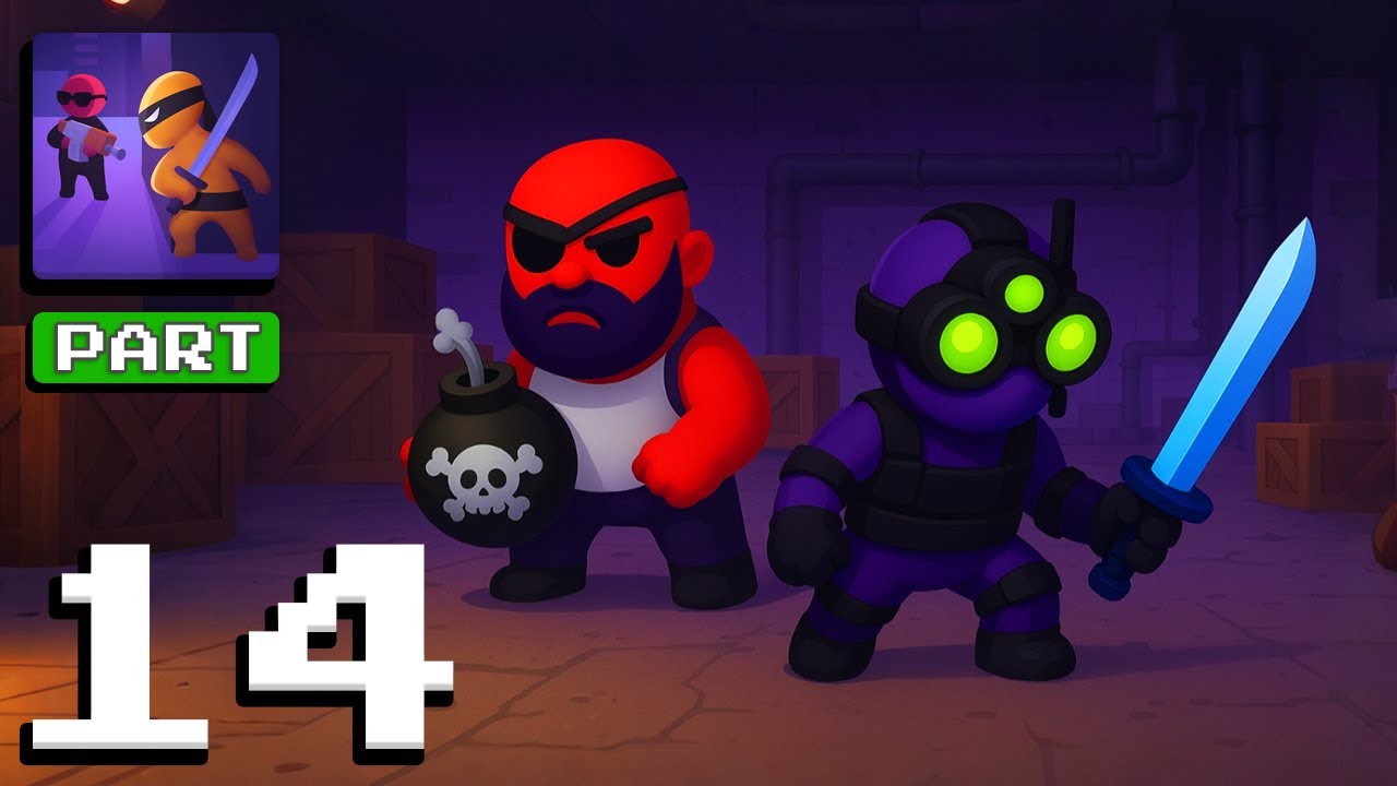 Stealth Master: Assassin Ninja - Gameplay Walkthrough Part 14 - Silent Agent Mission (iOS, Android)