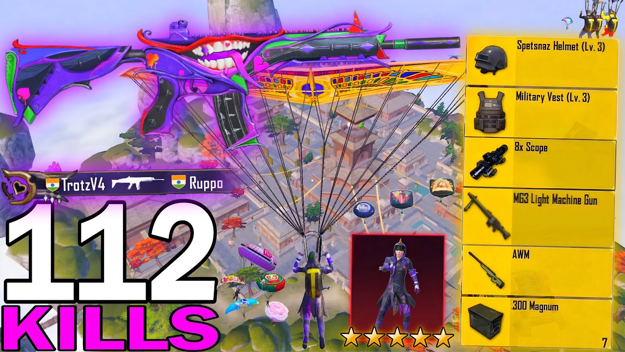 112 Kills!🥵 NEW BEST AGGRESSIVE RUSH GAMEPLAY With New M416 AND JOKER SET😍 SAMSUNG,A7,A8,J2,J3,J4,J5