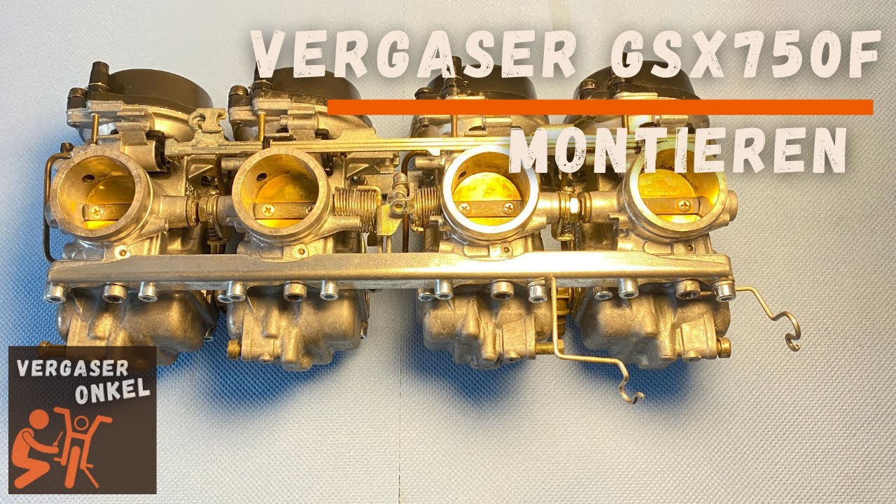 Vergaser Suzuki GSX750F BJ 89-96 montieren, ausführlich erklärt vom Vergaseronkel