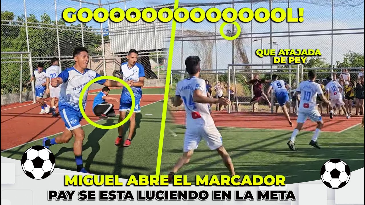 Miguel abre el marcador del partido, el plus empata al minuto. PEY se esta luciendo a la meta