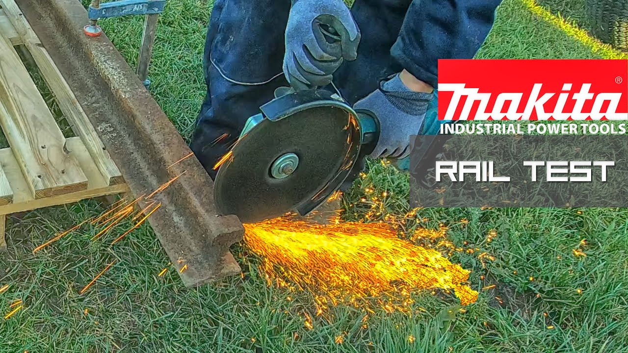 Makita DGA900Z rail test szyny kolejowej