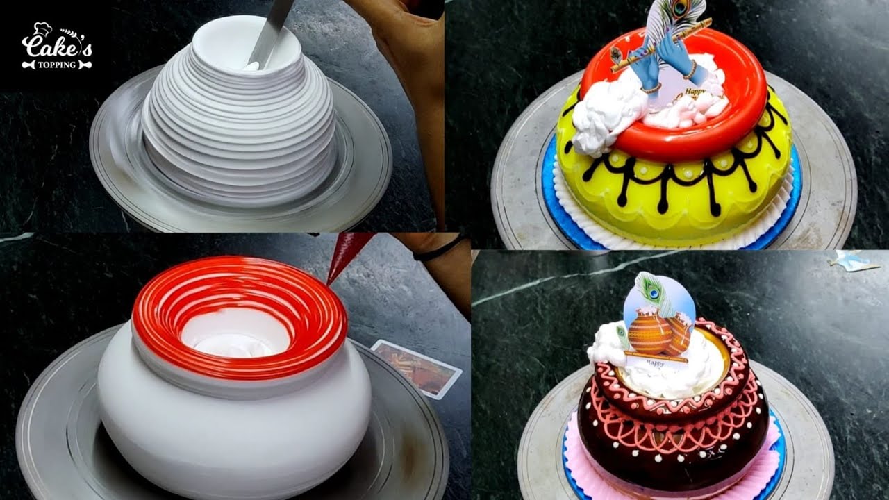 How To Make Krishna Kanhayya Birthday Cake | 2021 Matka Cake Decorations | cake's topping