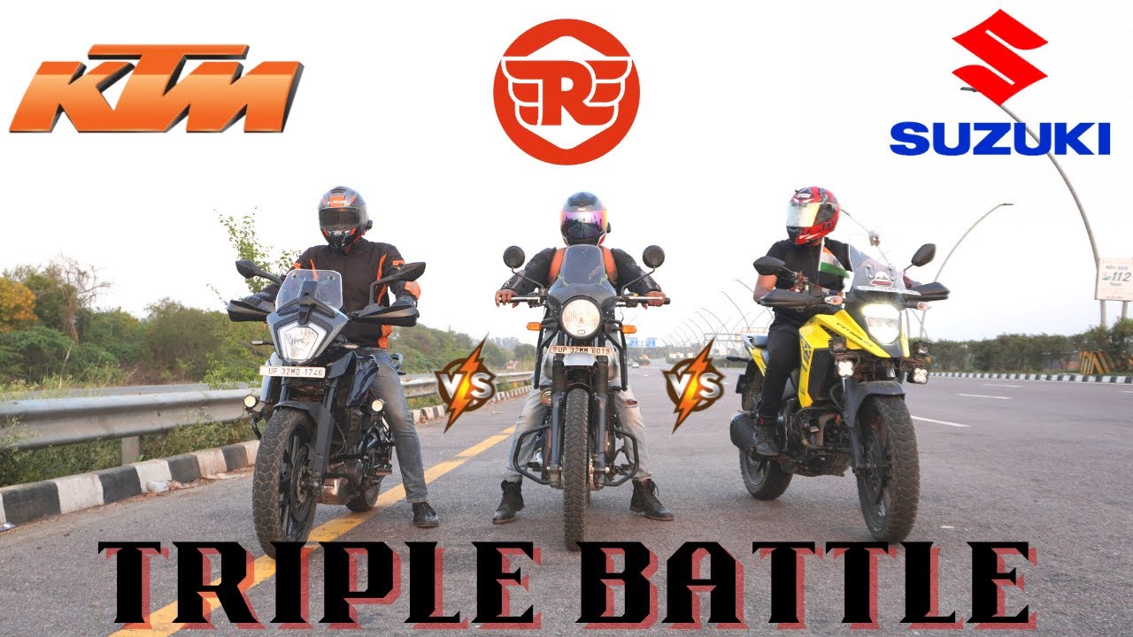 KTM 250 Adventure vs Suzuki V-strom250 vs Royal Enfield Himalayan🔥🔥| Triple Battle | Drag Race |