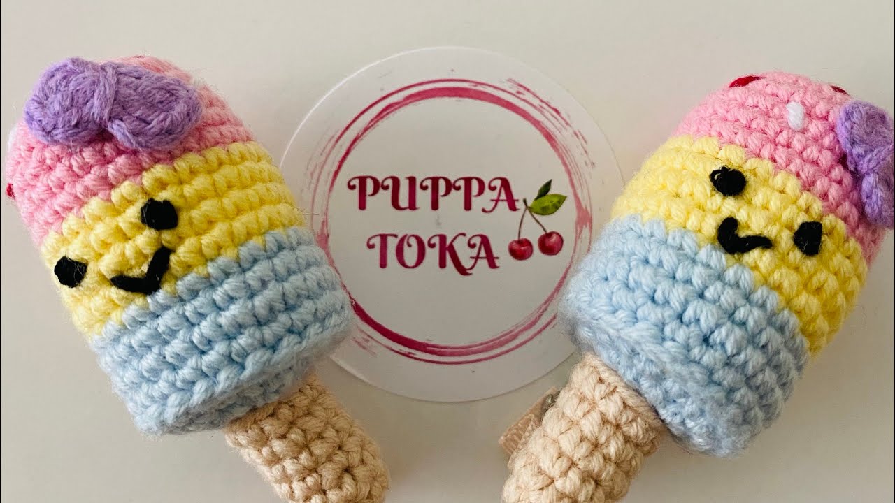 Dondurma Clips örgü toka. Çıtçıt örgü toka. Hairclips crochet #örgütoka