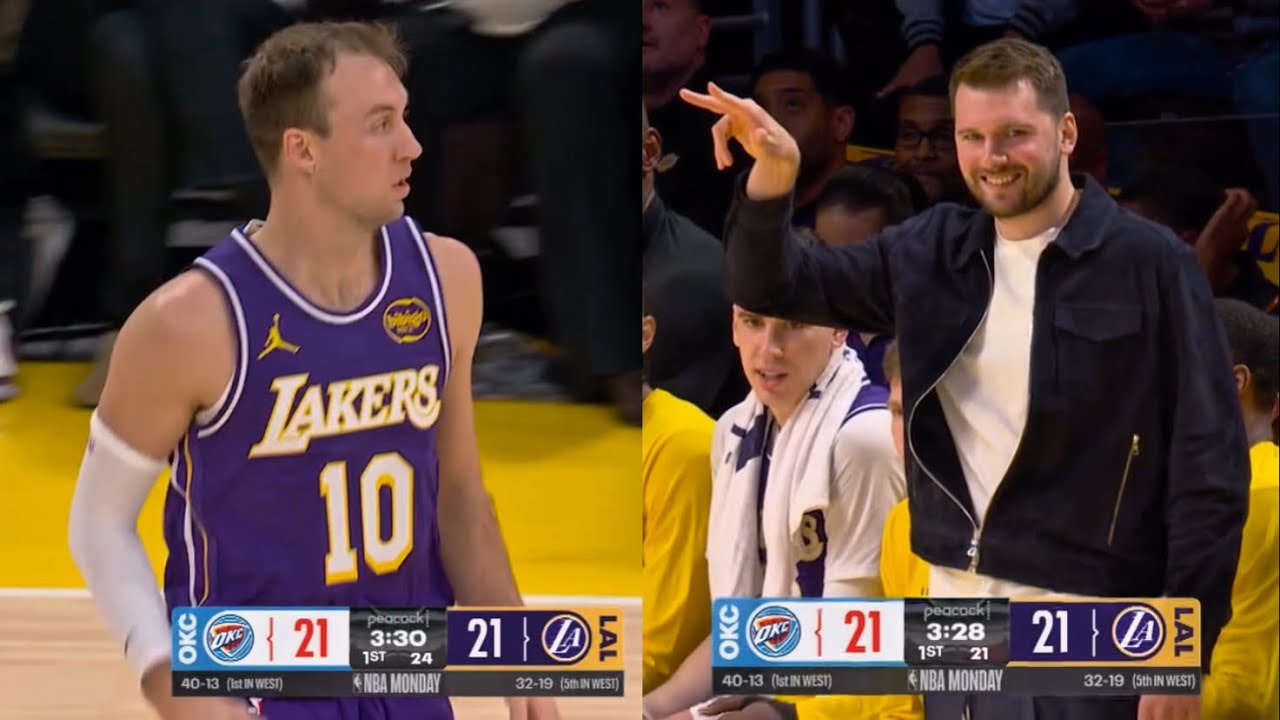 Luke Kennard Had Luka Doncic HYPED On The Bench 🔥