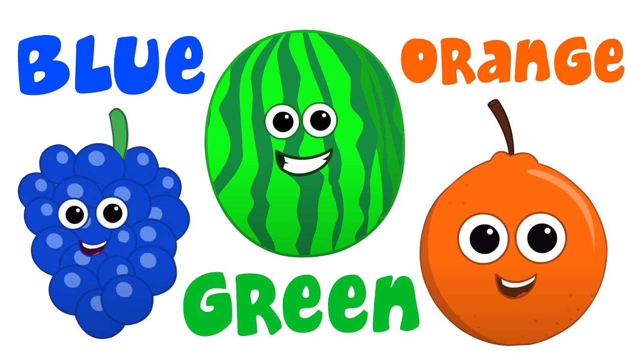 Learn Color With Fruits, Fruits and Vegetables and Kids Rhymes