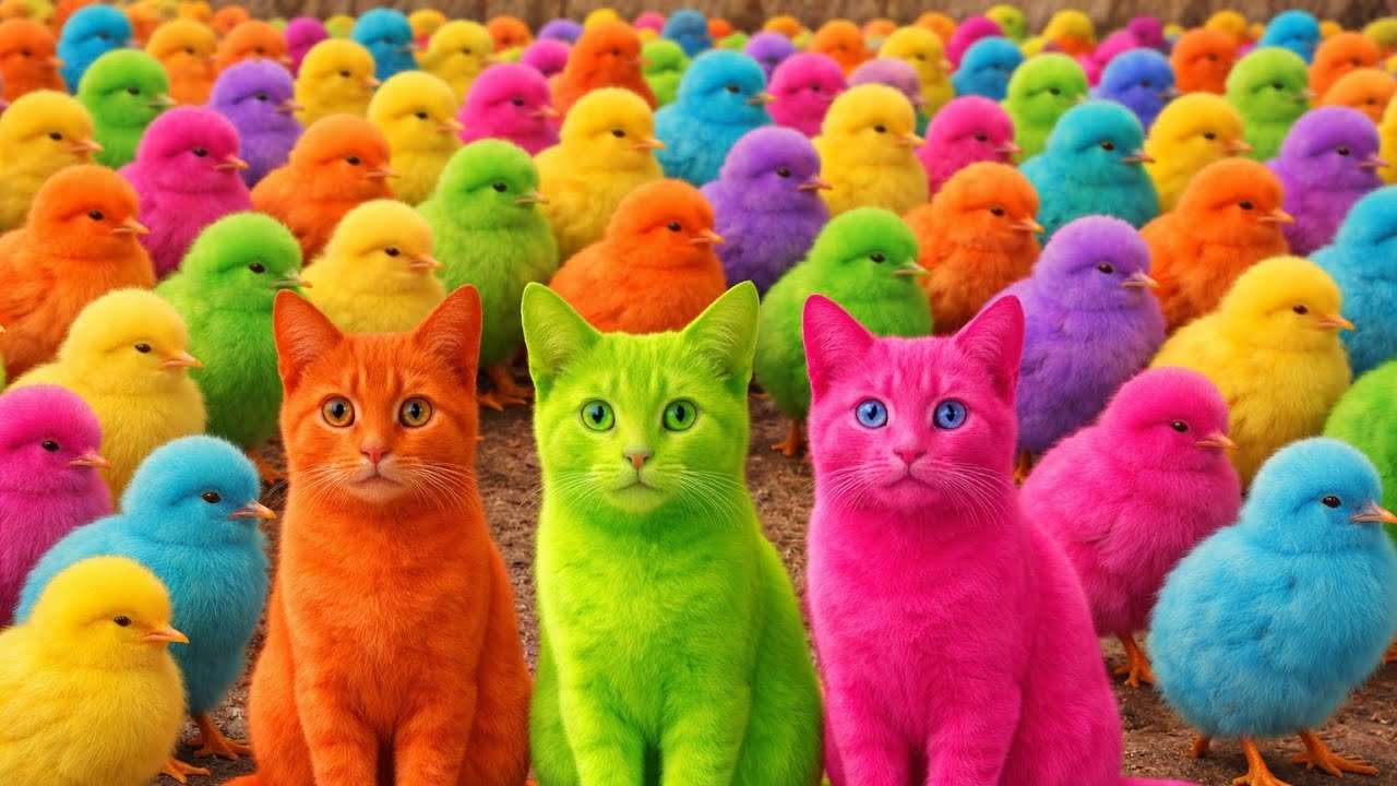 Tangkap Ayam Lucu, ayam warna warni, ayam rainbow, kelinci lucu, bebek lucu, ikan koi, Hewan Lucu